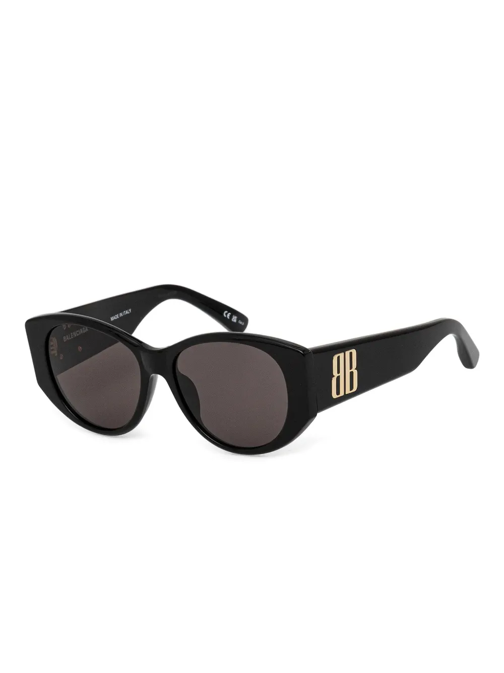 Balenciaga Eyewear Zonnebril met ovalen montuur en BB-logo - Zwart
