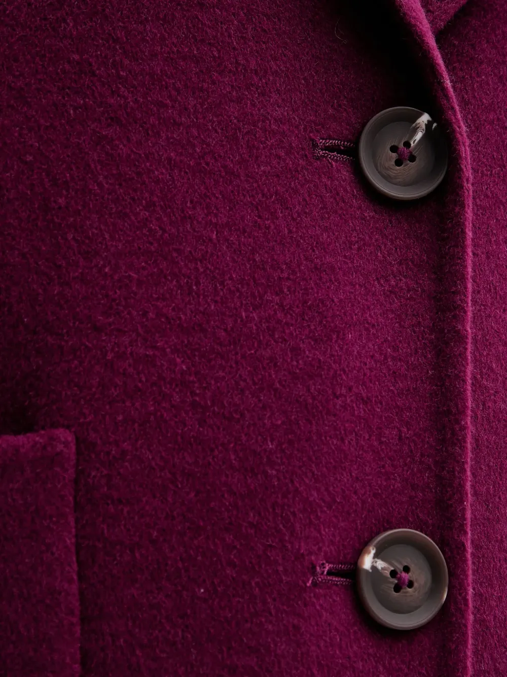 Benetton Jas met opgestikte zak en knopen Roze