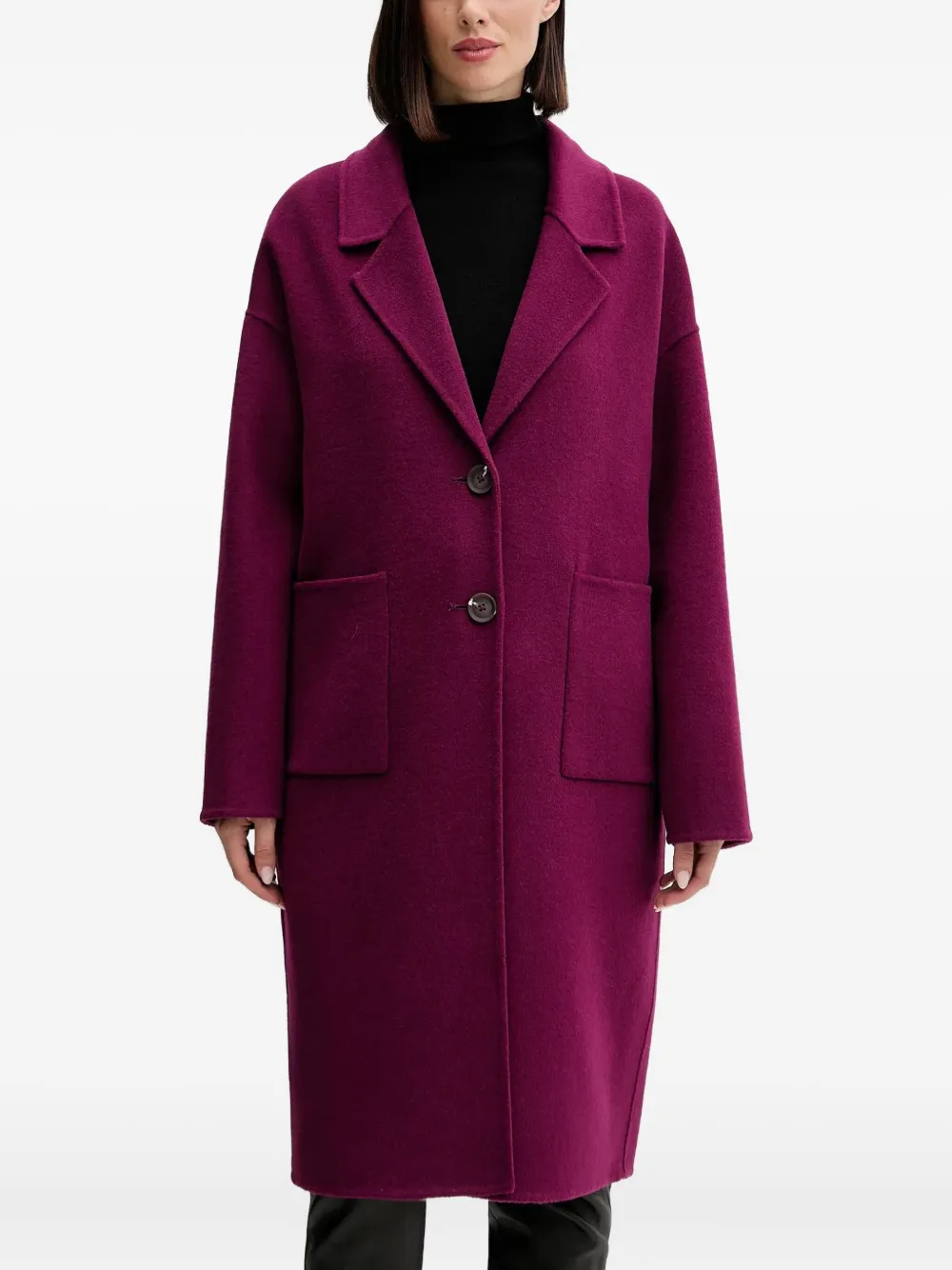 Benetton button patch-pocket coat | Pink | Image 1