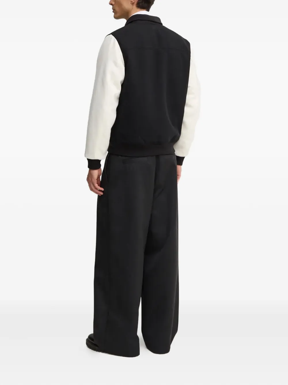 Benetton Button-fastening Jacket In Black