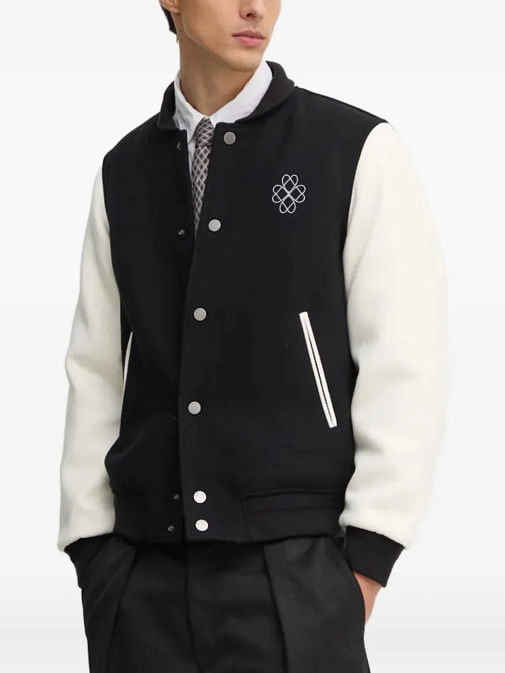 Benetton Button-fastening Jacket In Black