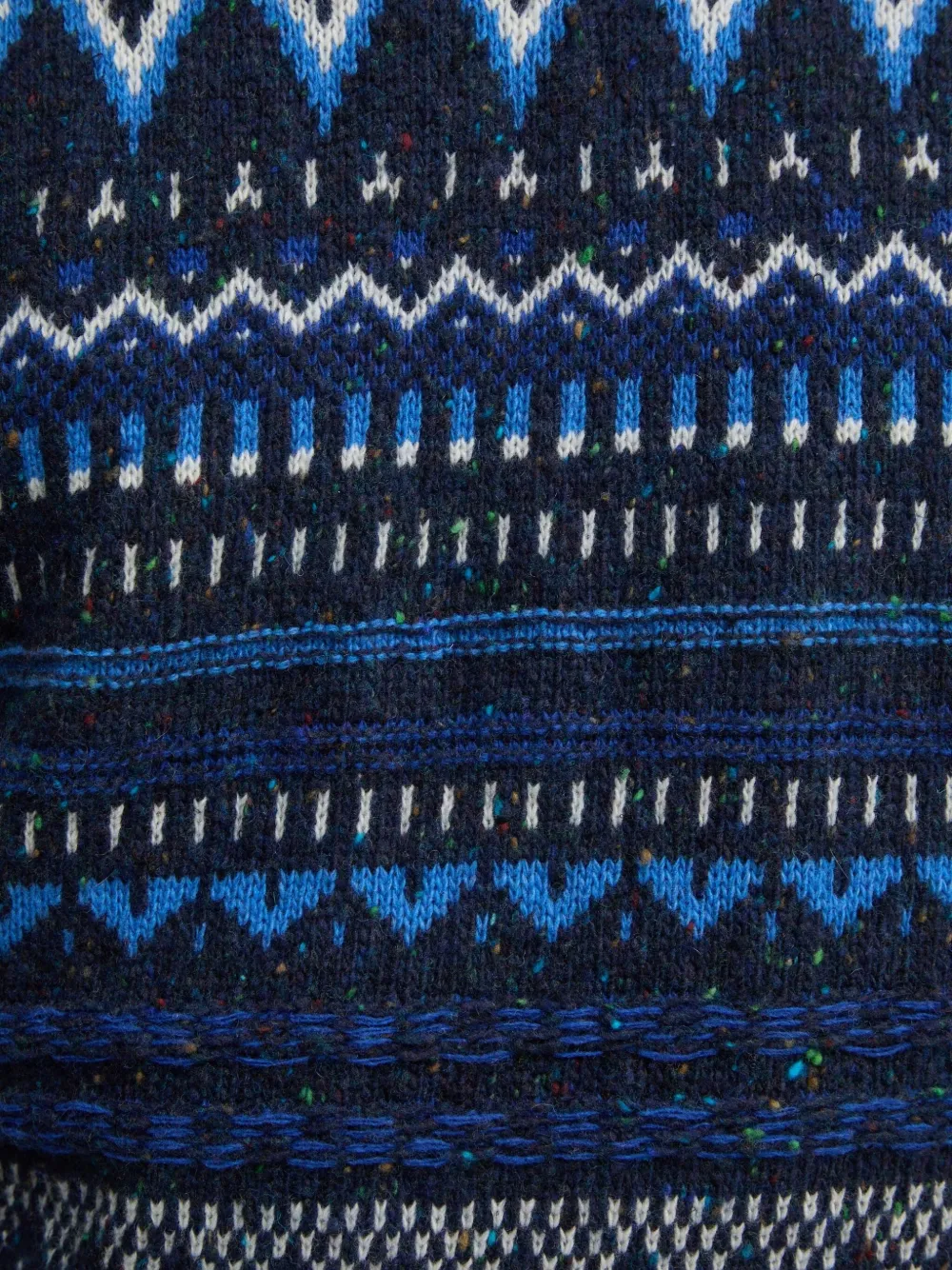 Benetton Diamond-pattern Sweater In Blue