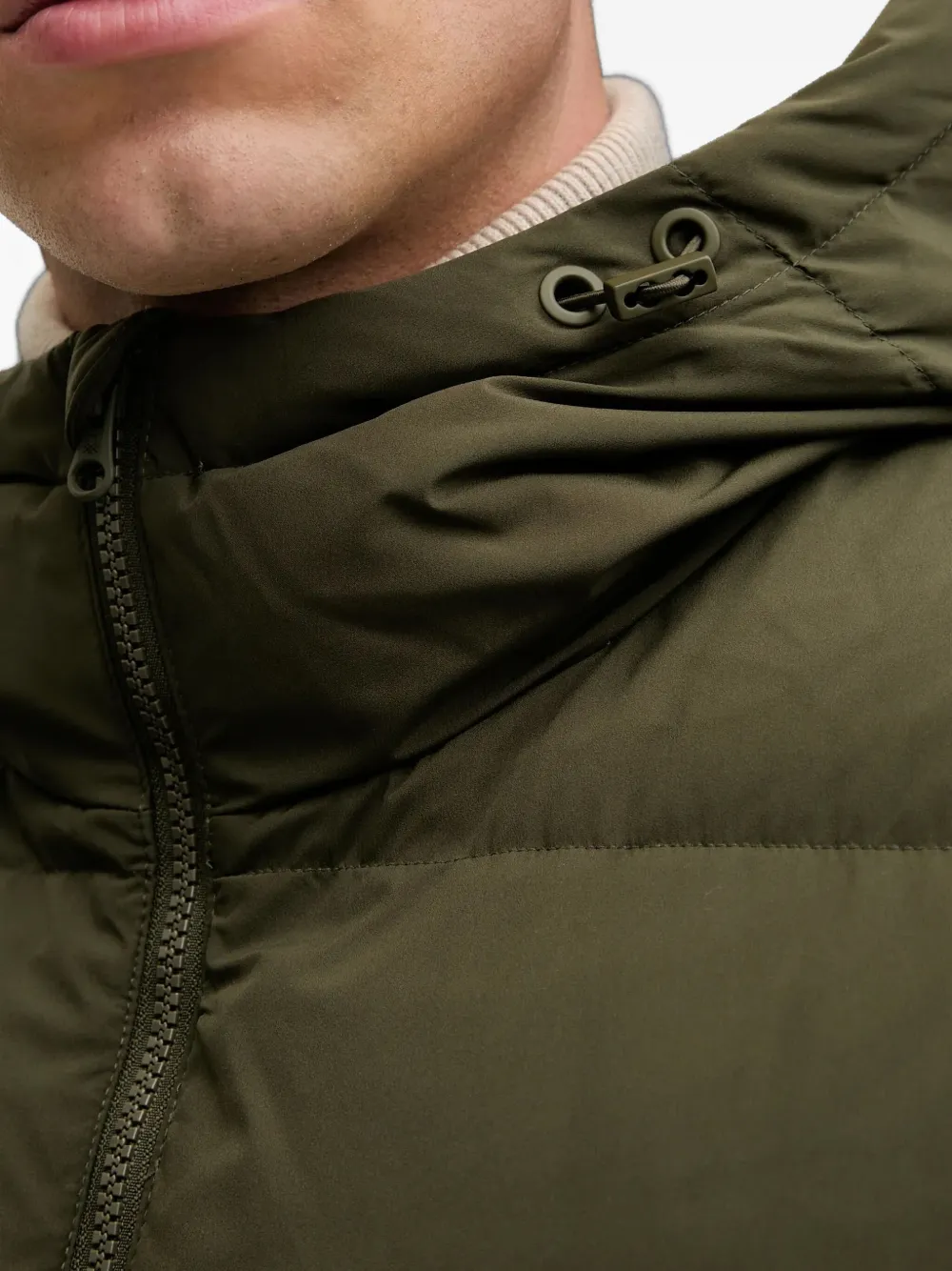 Benetton Hooded Padded Jacket In Green