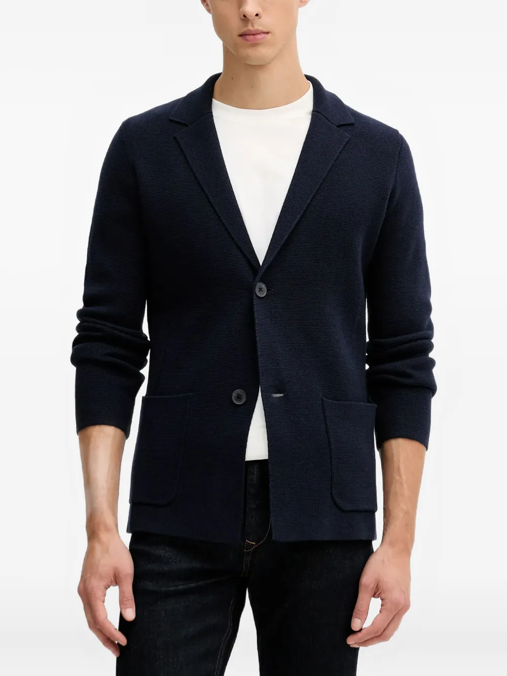 Benetton pocket button cardigan | Blue | Image 1