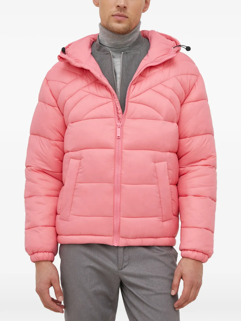 Benetton hooded zip-fastening jacket - Rosa