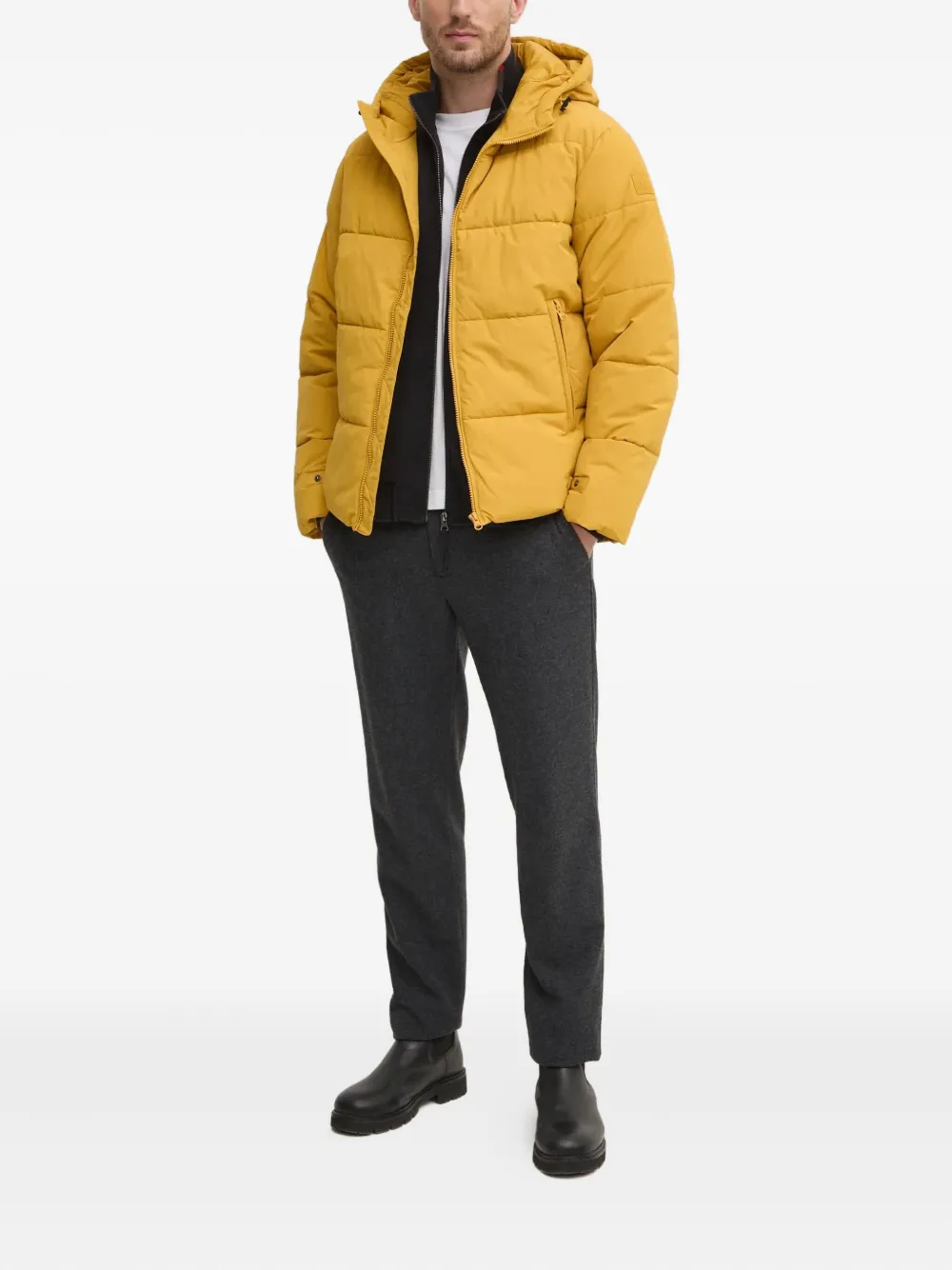 Benetton chaqueta con capucha y cremallera | Chamarras con plumón y capitonadas | Image 2