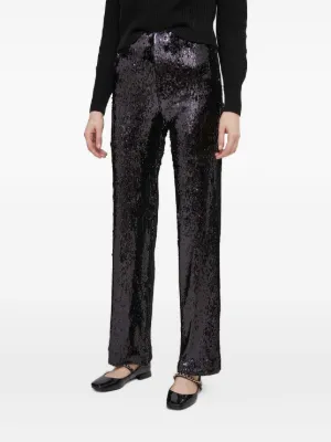 NEVER FULLY DRESSED lace-trimmed Trousers | Grey | FARFETCH UK