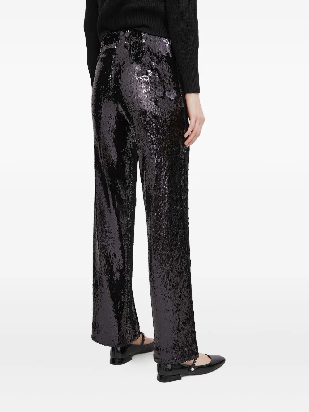 Sequin-Embellishment Trousers