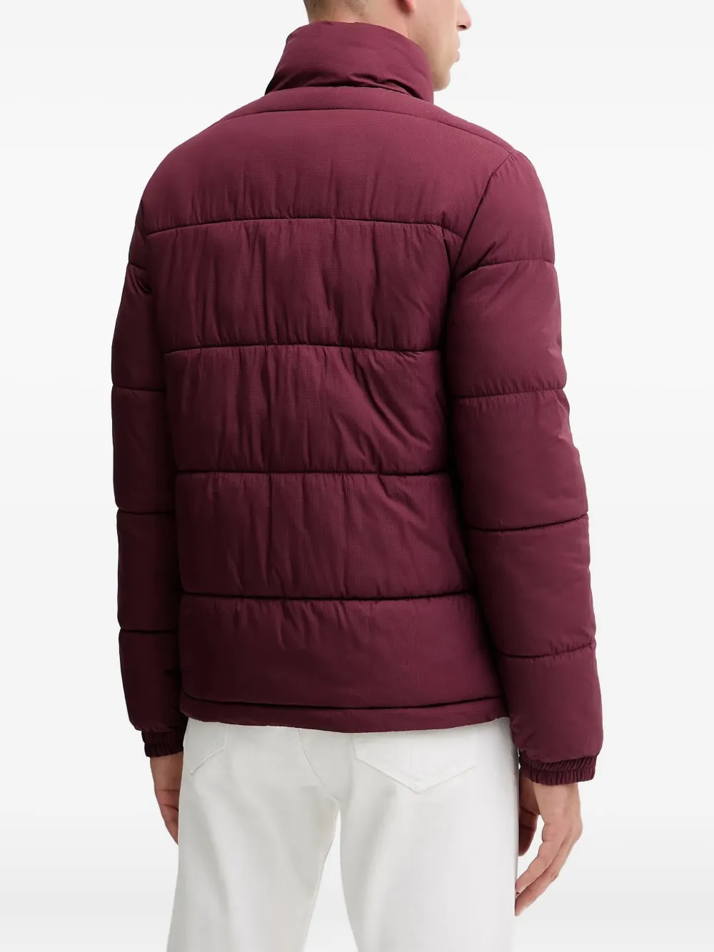 Benetton Zip-up Padded Jacket In Red