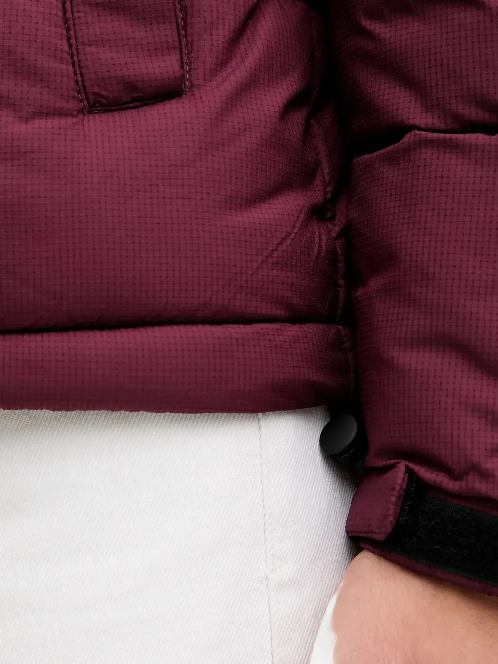 Benetton Zip-up Padded Jacket In Red