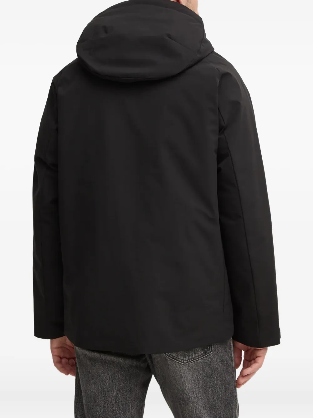 Benetton Jack met capuchon en rits Zwart