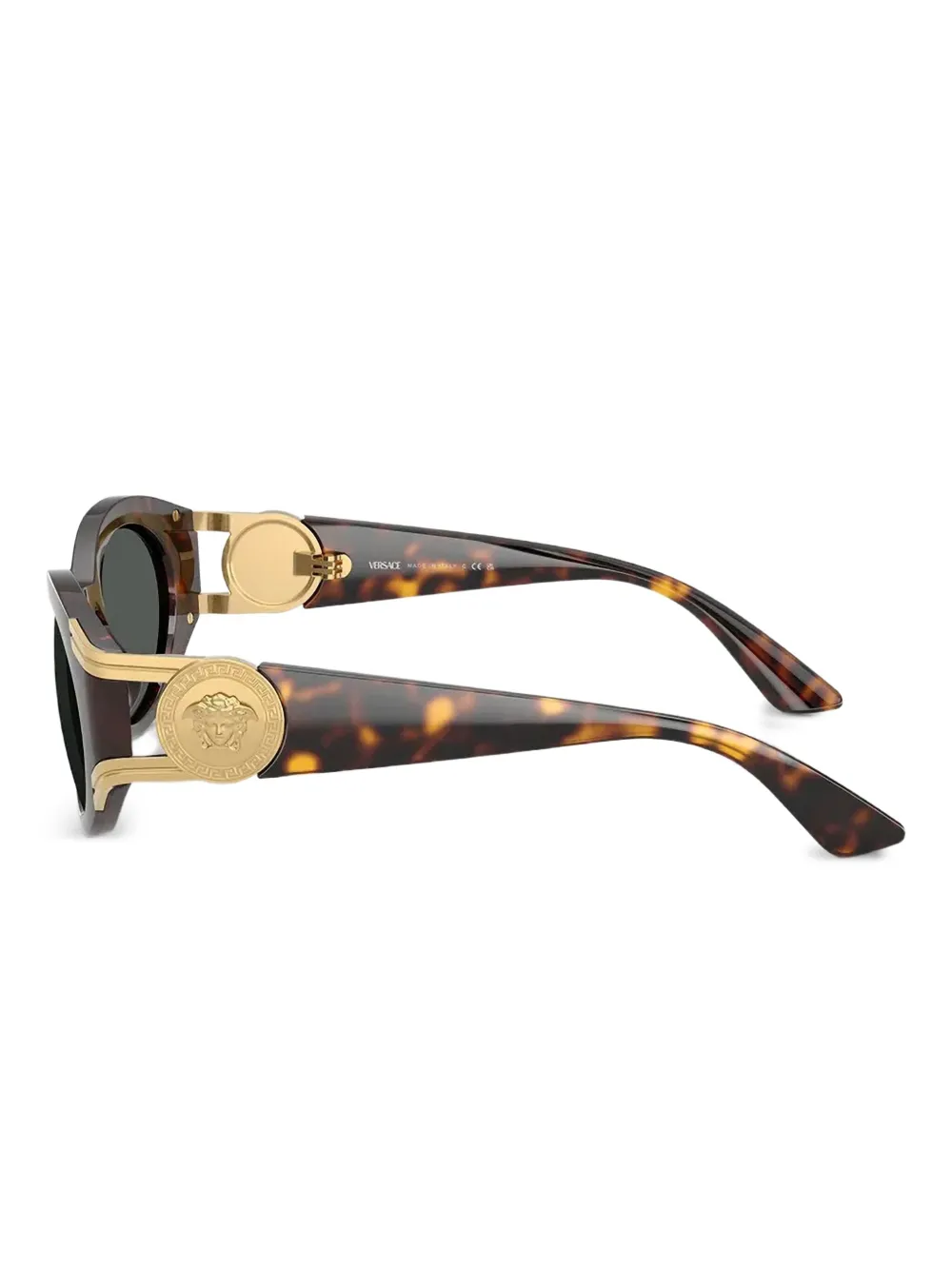 Versace Eyewear Zonnebril met ovaal montuur Bruin