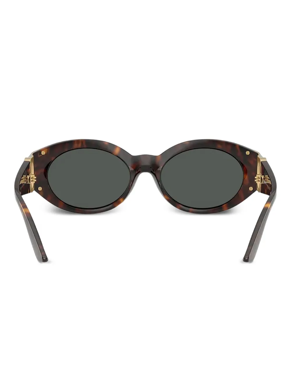 Versace Eyewear Zonnebril met ovaal montuur Bruin