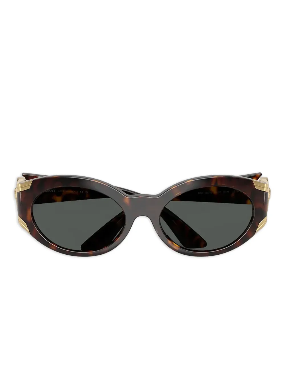 Versace Eyewear Zonnebril met ovaal montuur Bruin