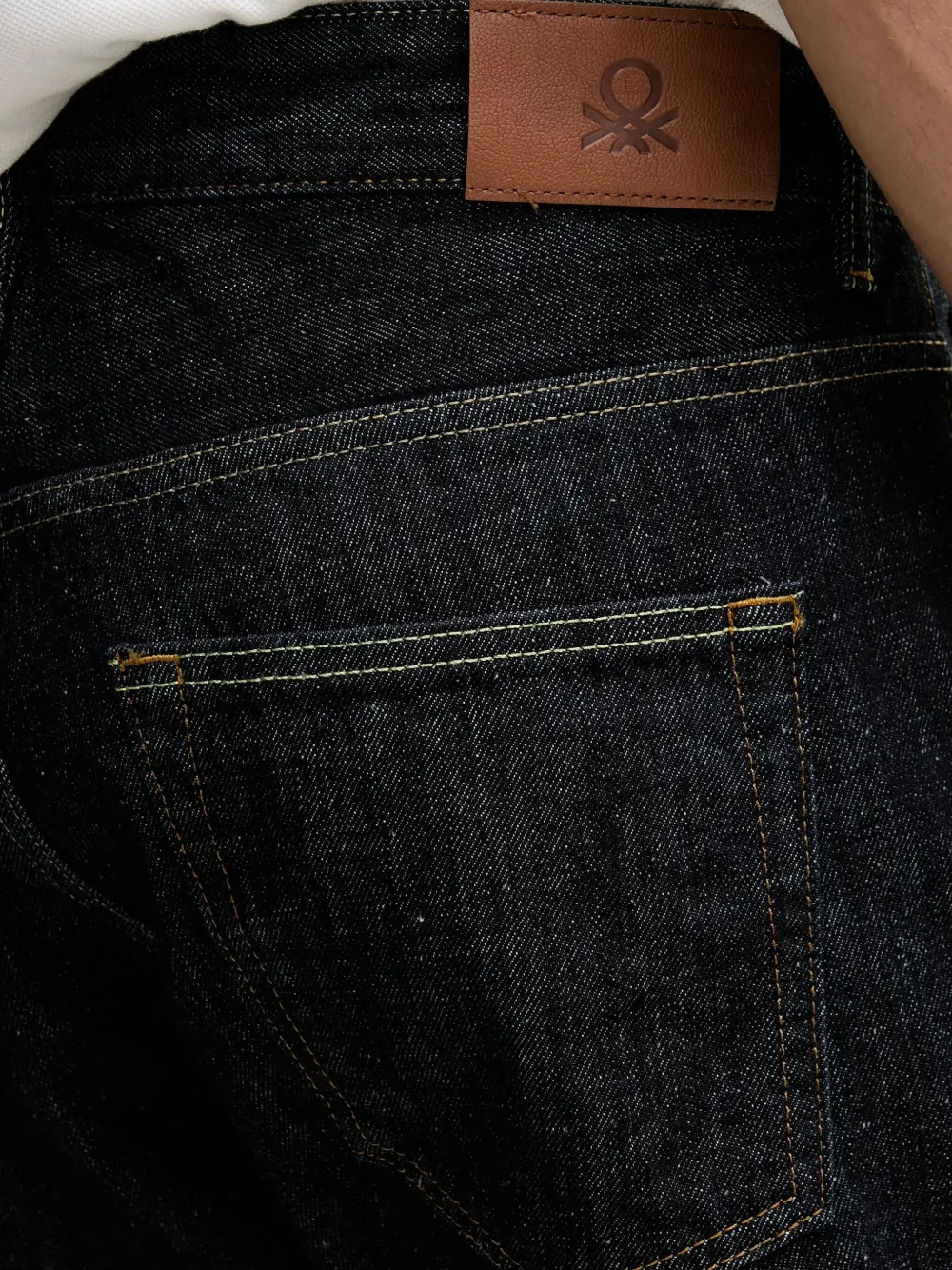 Benetton Button-fastening Jeans In Black