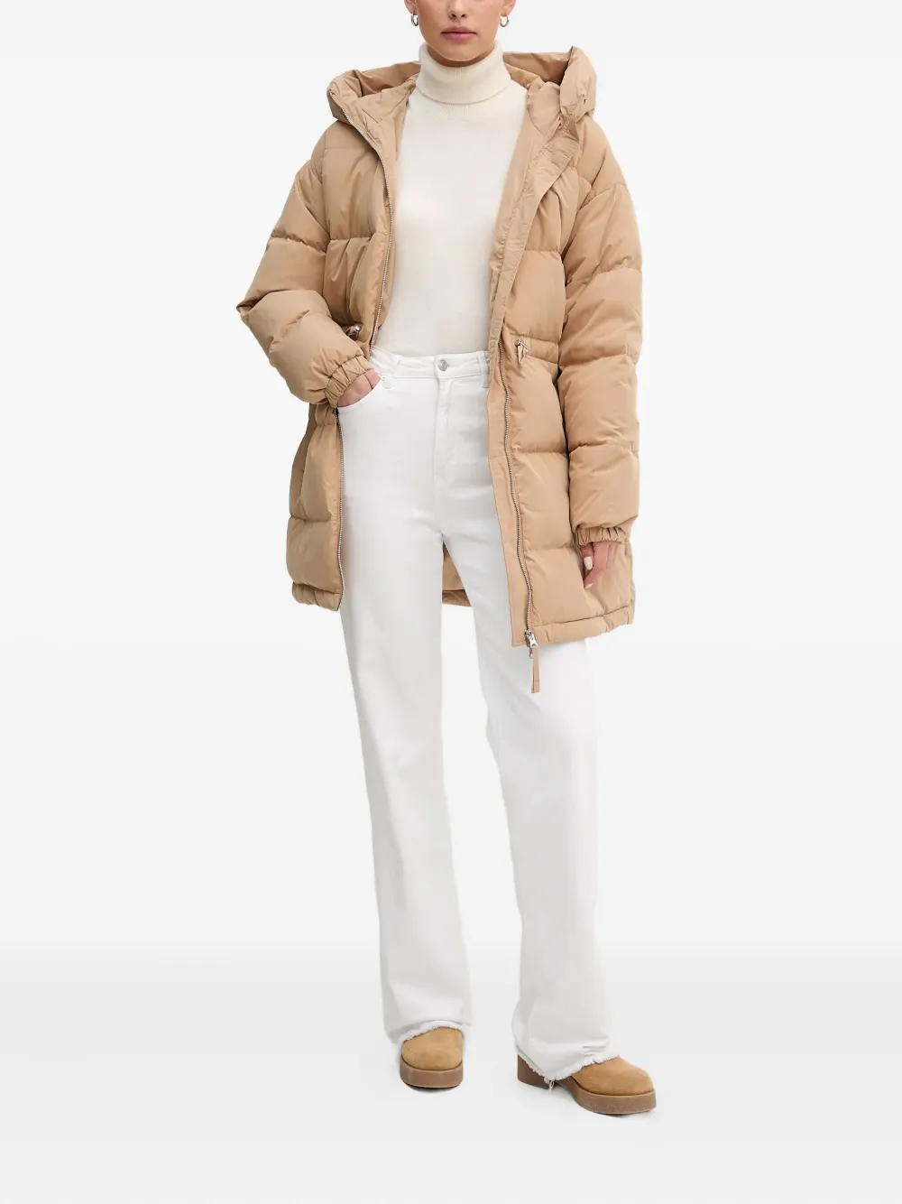 Benetton Jas met capuchon - Beige