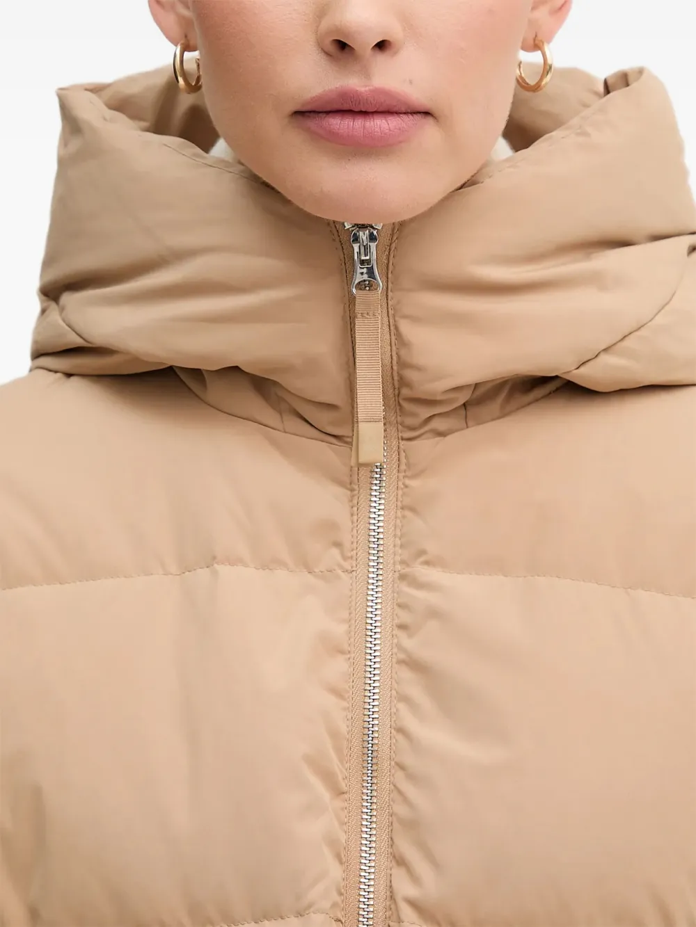 Benetton Jas met capuchon Beige
