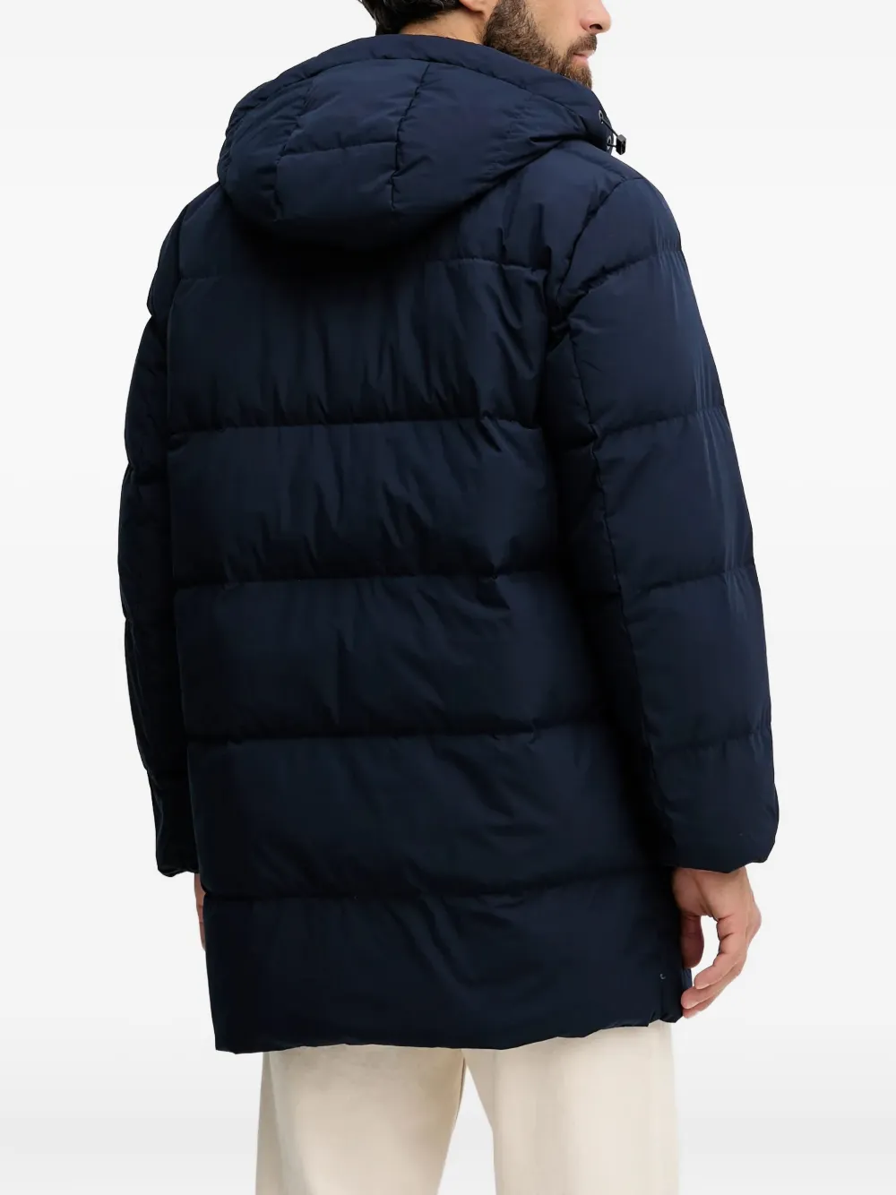 Benetton Hooded Padded Jacket In Black