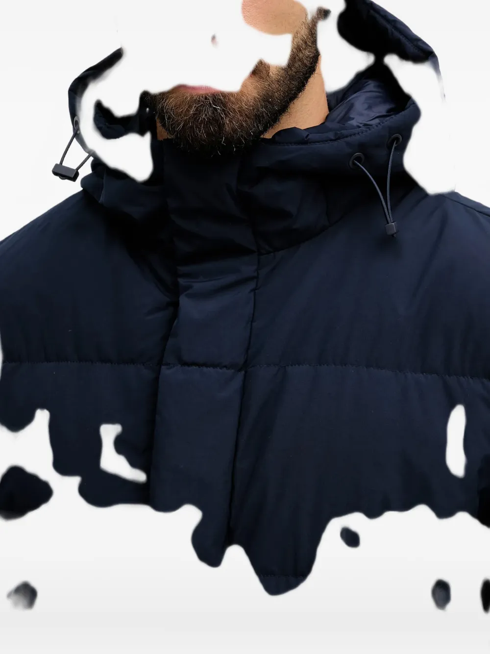 Benetton Hooded Padded Jacket In Black