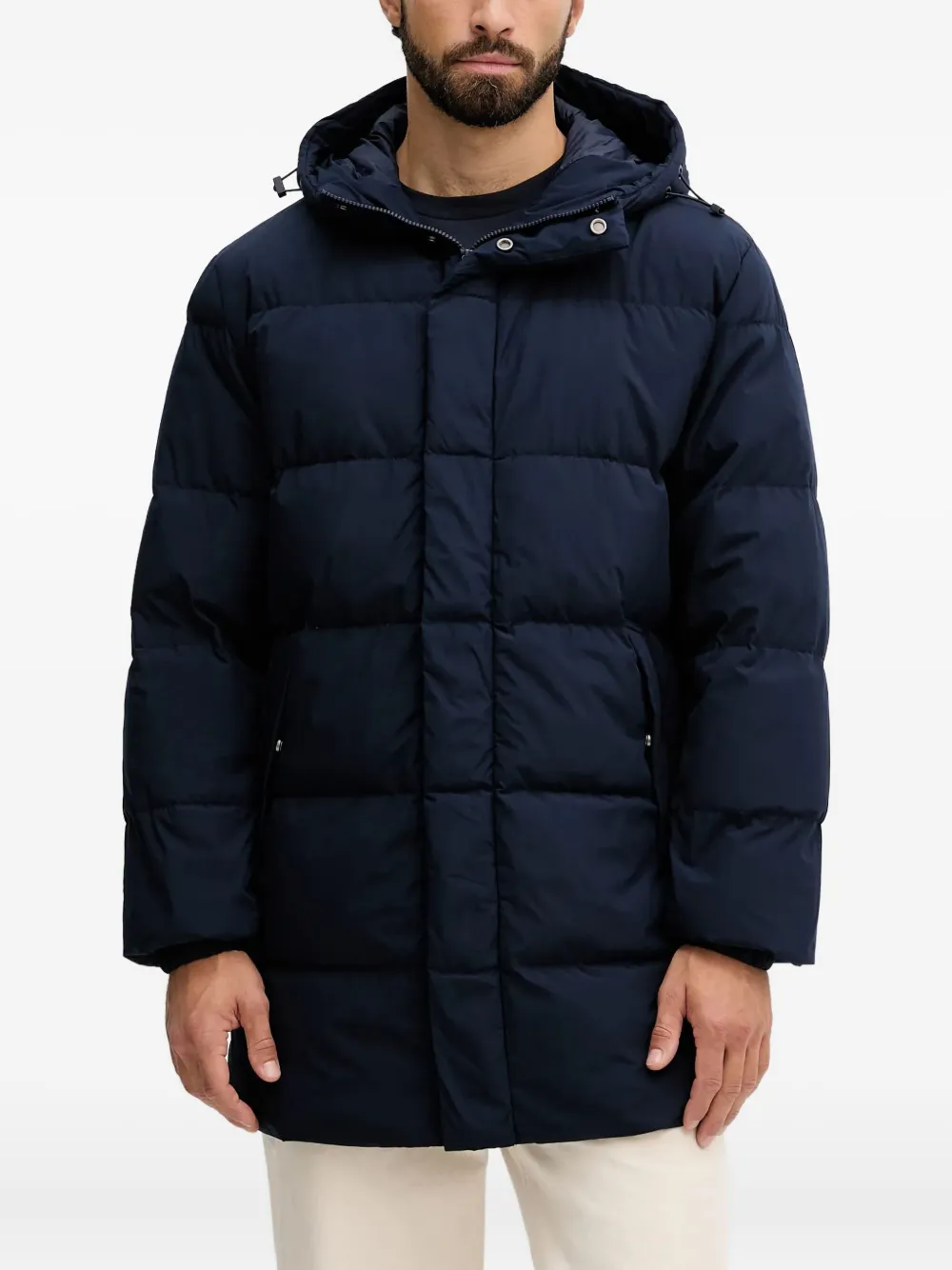 Benetton hooded padded jacket | Blue | Image 1