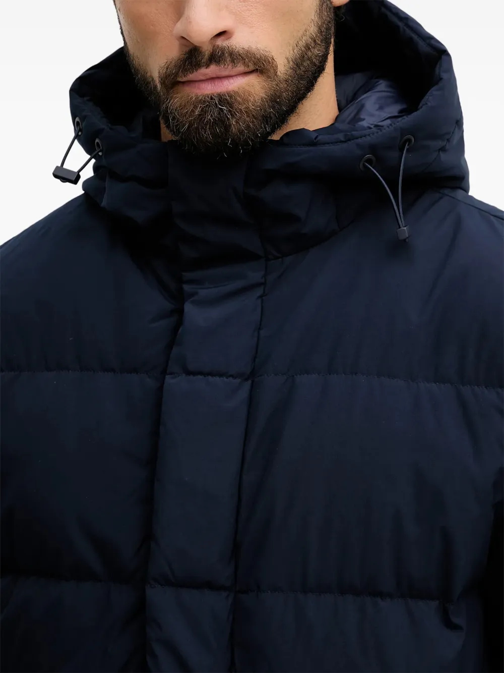 Benetton Gewatteerd jack met capuchon Blauw