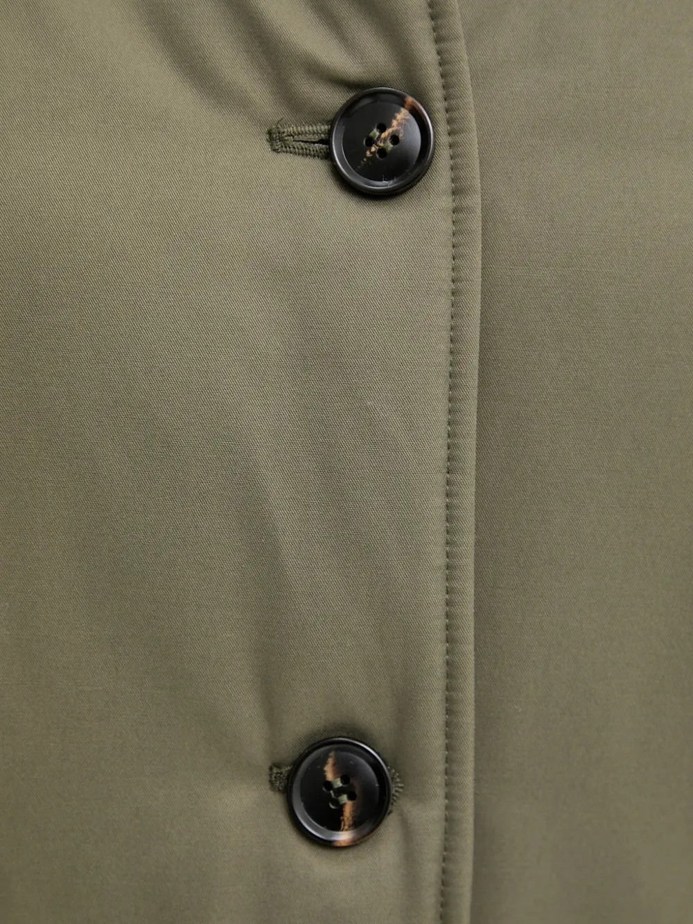 Benetton Button-fastening Coat In Green