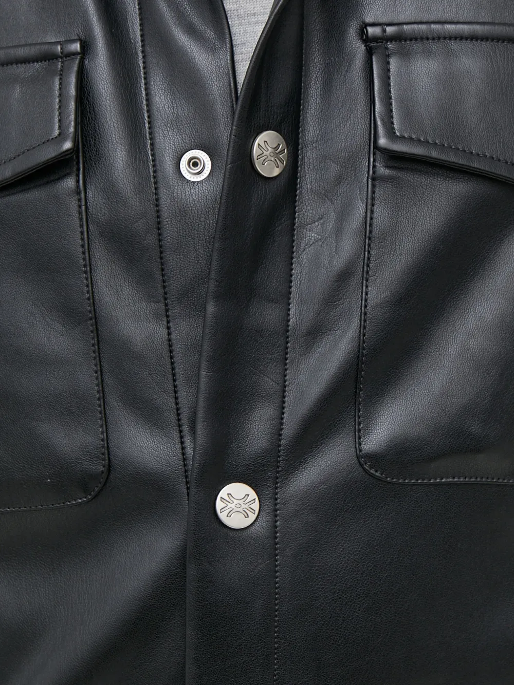 Benetton Pocket-chest Shirt In Black