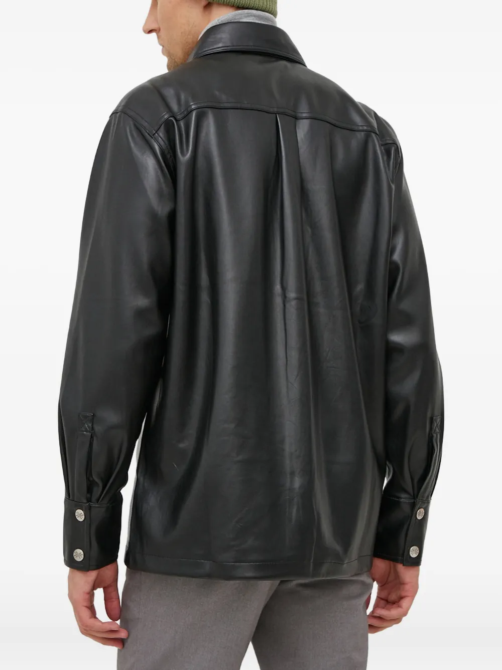 Benetton Pocket-chest Shirt In Black