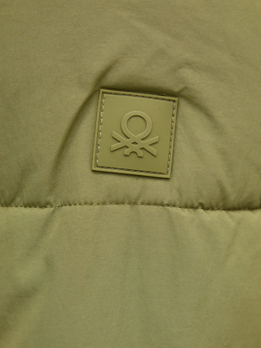 Benetton Hooded Padded Jacket In Green