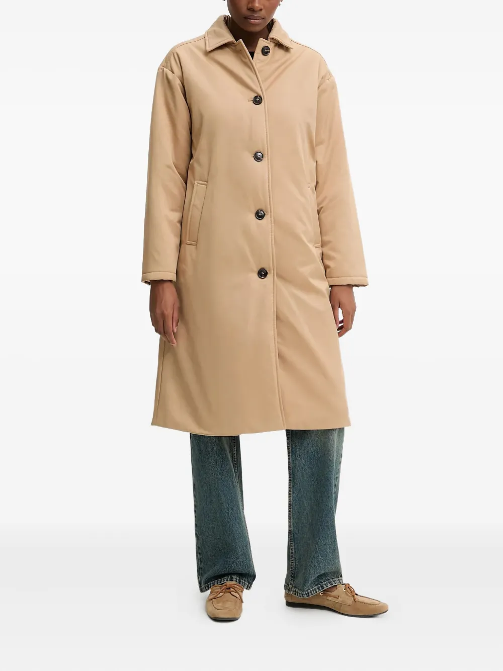 Benetton buttoned coat | Neutrals | Image 1