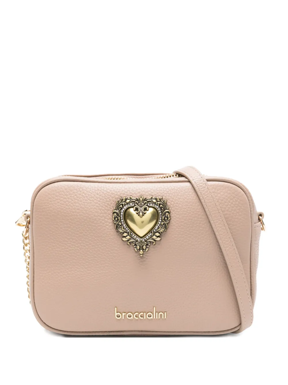 Braccialini Heart-appliqué Cross Body Bag In Neutral
