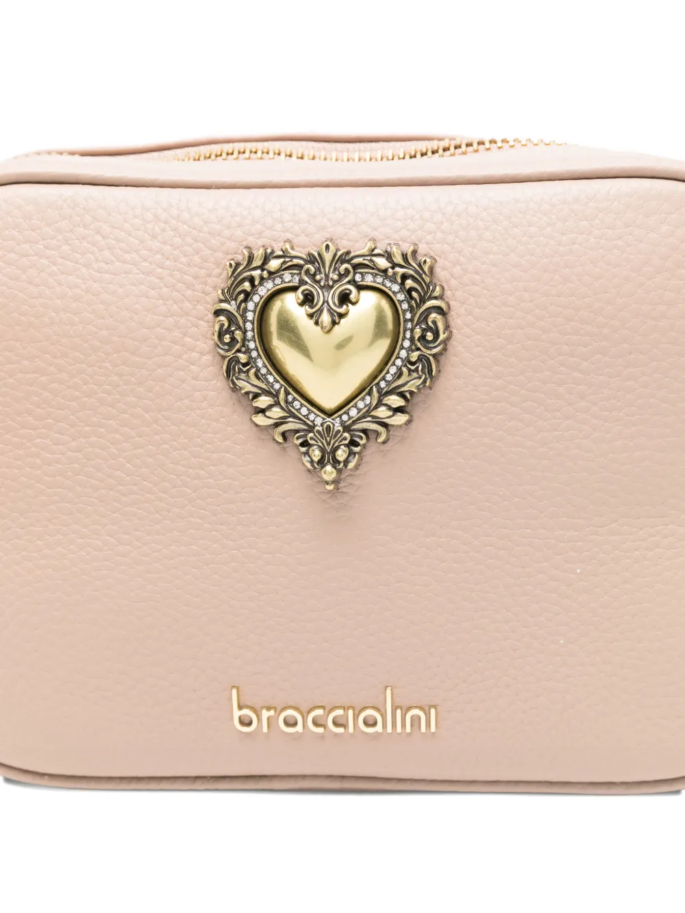 Braccialini Heart-appliqué Cross Body Bag In Neutral