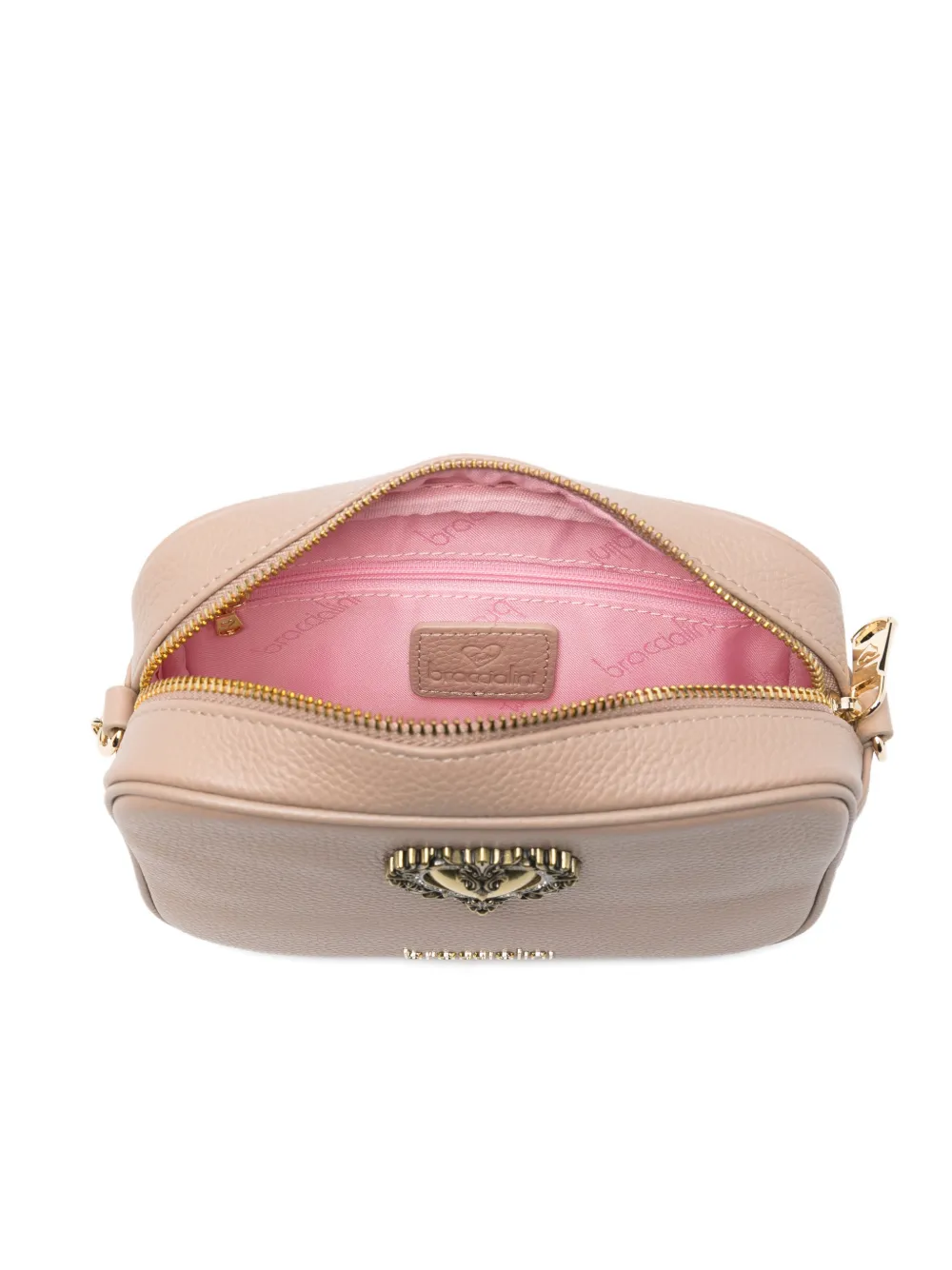 Braccialini Heart-appliqué Cross Body Bag In Neutral