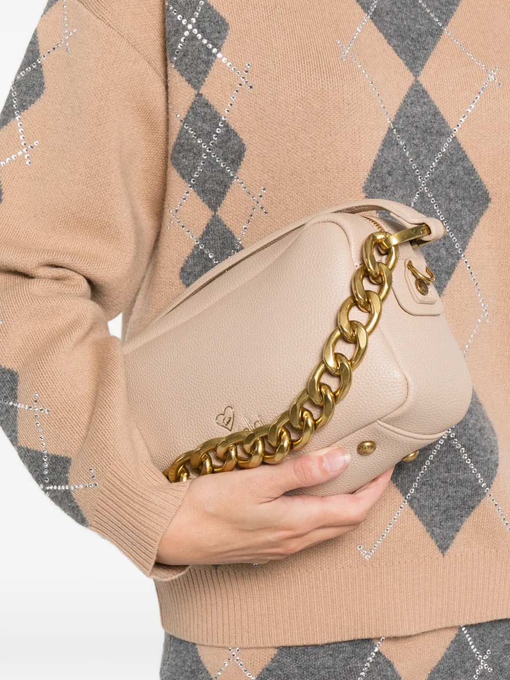 Braccialini chain strap satchel - Beige