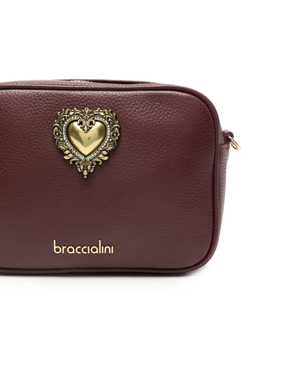 Braccialini Jinny Logo Chain Cross Body Bag In Burgundy