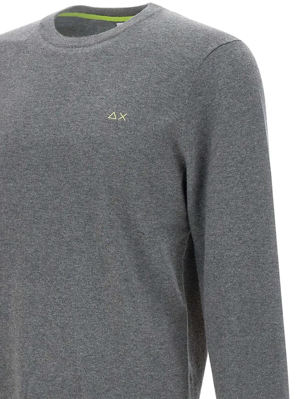 Sun68 Sweater met elleboogpatch en logo Grijs