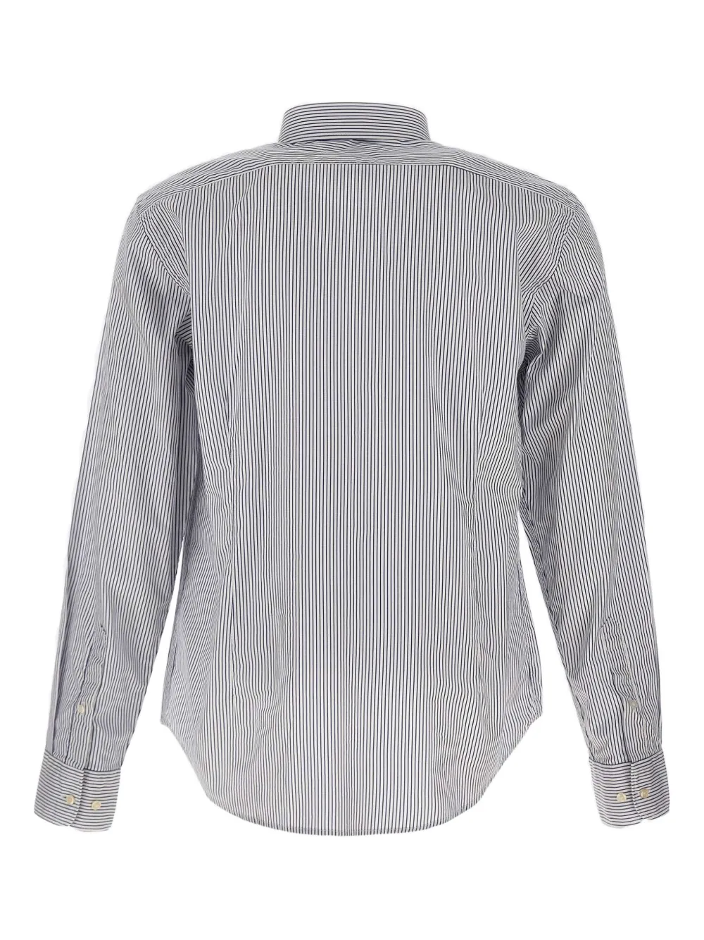La Martina Gestreept overhemd met geborduurd logo Wit