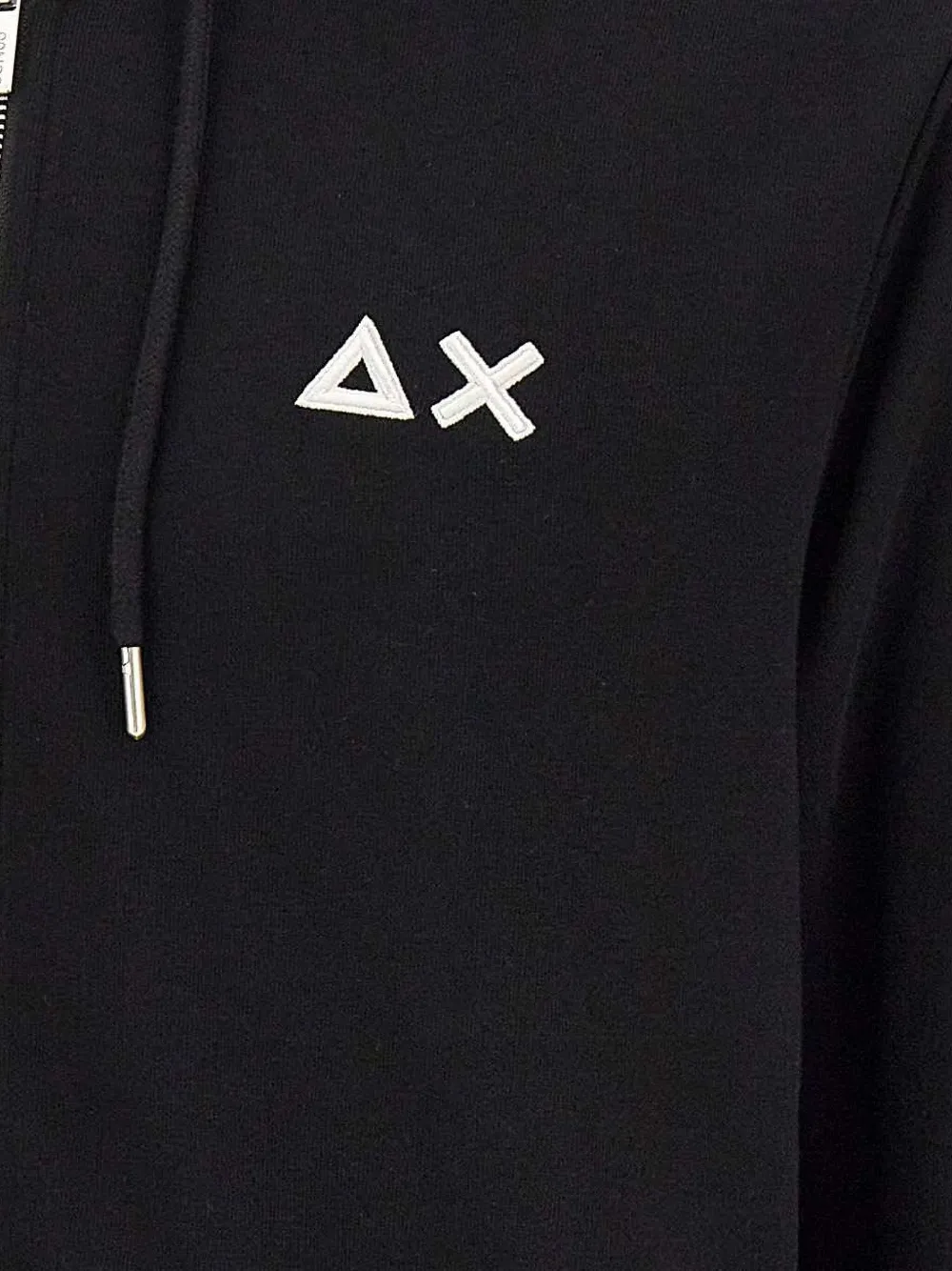 Sun68 Sweater met logo en rits Zwart