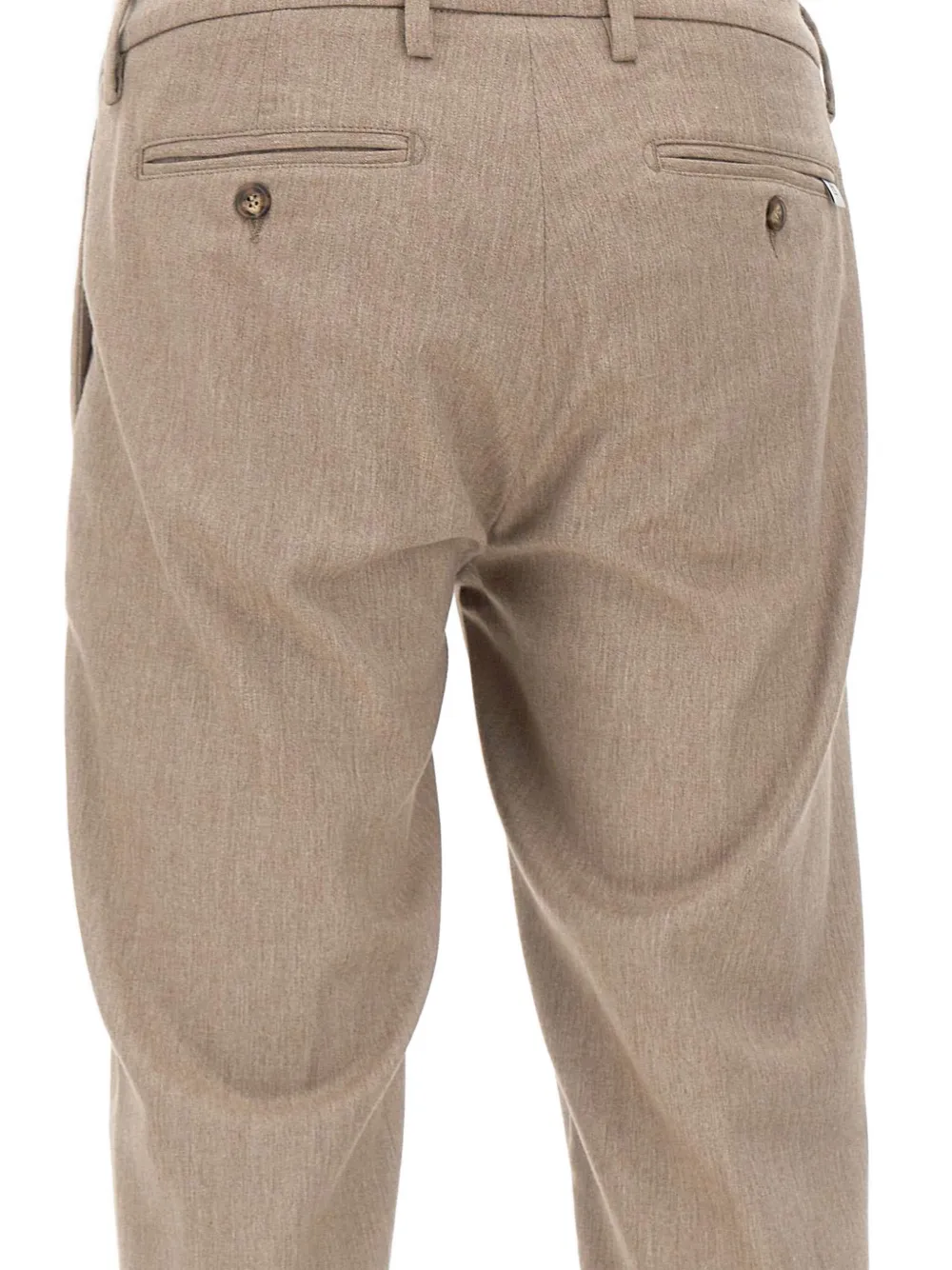 Re-hash Mucha10g Welt-pockets Turn-up Trousers In Neutral
