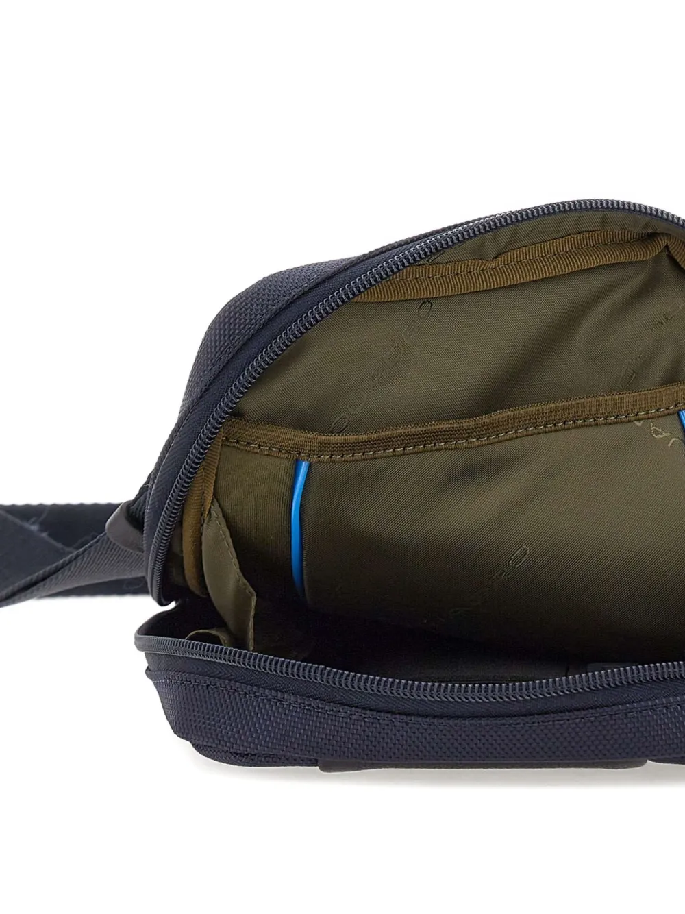 PIQUADRO Schoudertas met rits en zak Blauw