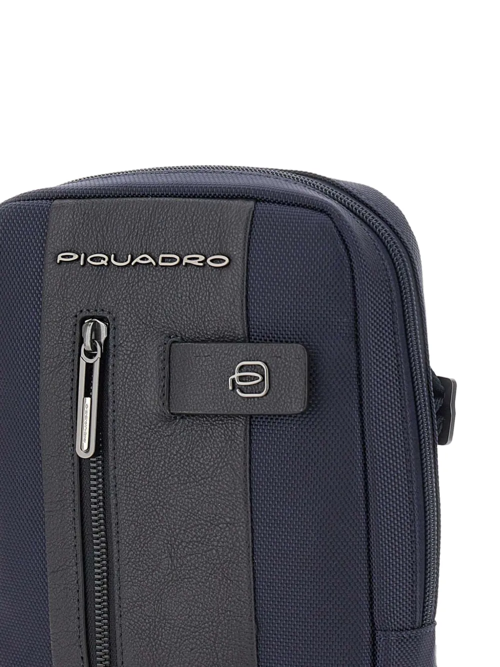 PIQUADRO Schoudertas met rits en zak Blauw