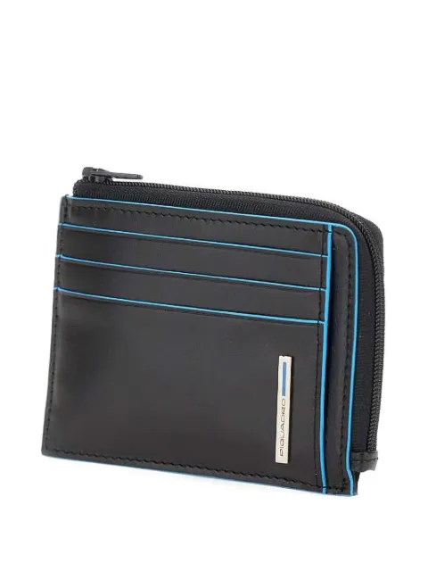 PIQUADRO zip leather cardholder