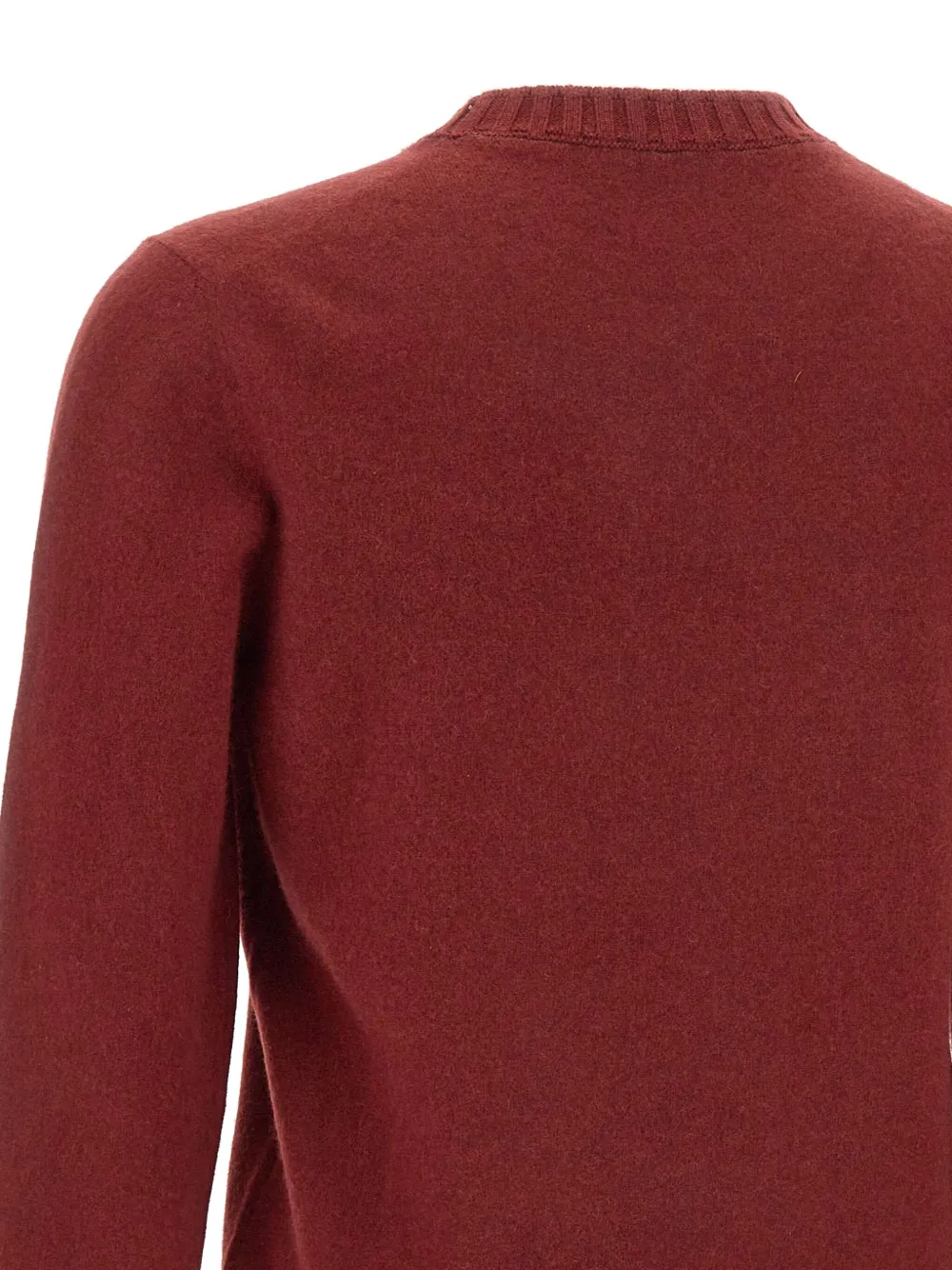 Gran Sasso Geribbelde sweater met ronde hals Rood