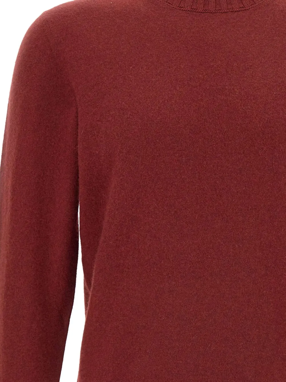 Gran Sasso Geribbelde sweater met ronde hals Rood