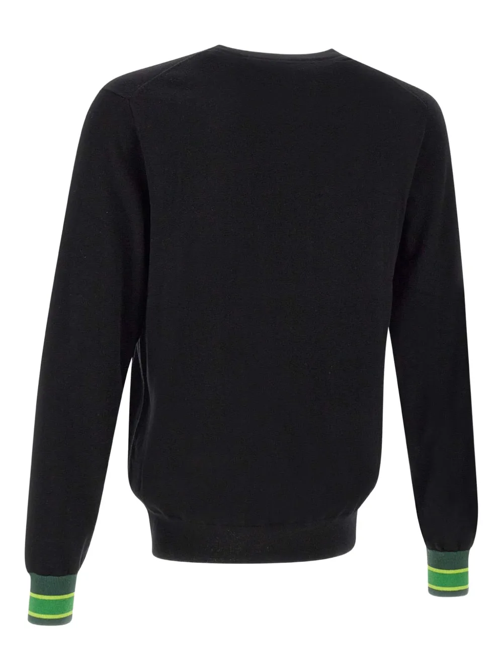 Sun 68 Embroidered-logo Ribbed Sweater In Black