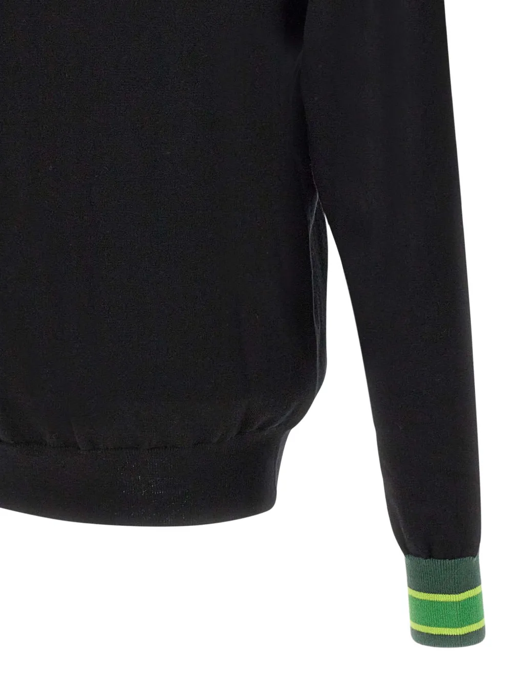 Sun 68 Embroidered-logo Ribbed Sweater In Black