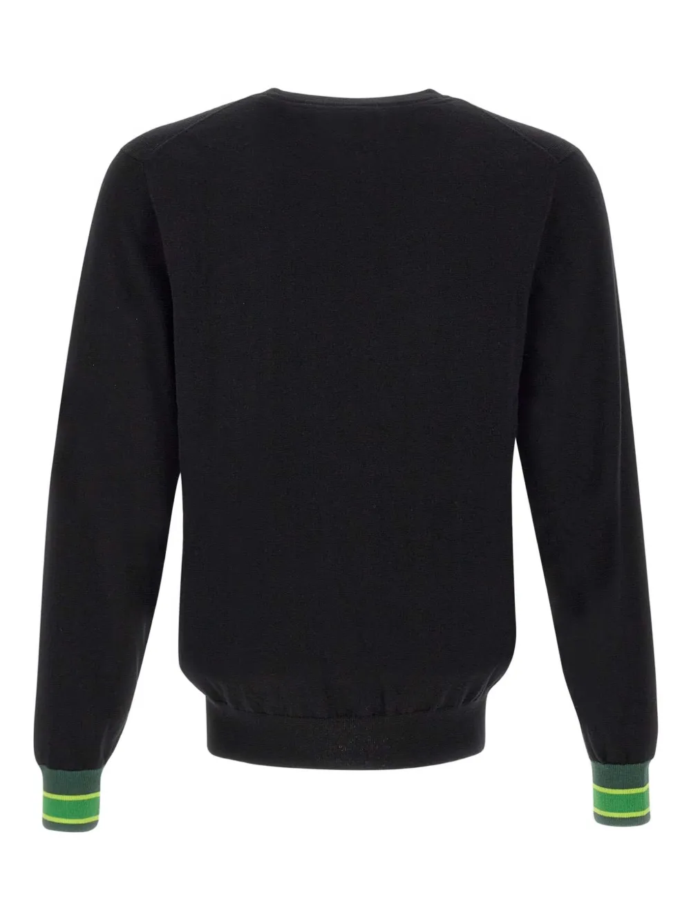 Sun 68 Embroidered-logo Ribbed Sweater In Black