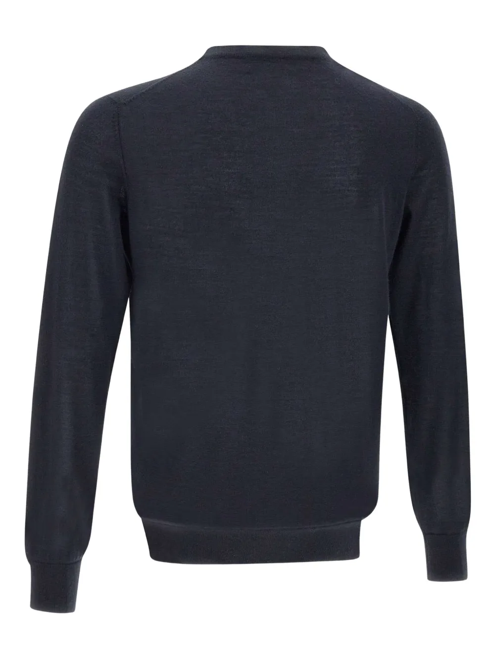 Kangra Geribbelde sweater met ronde hals Blauw