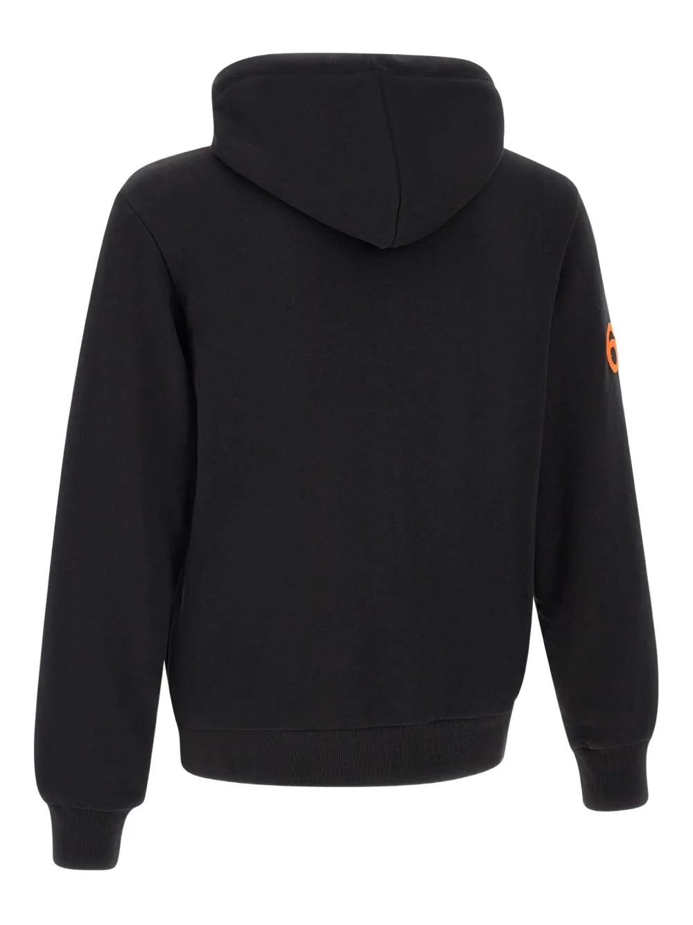 Sun 68 Zip-up Embroidered-logo Hoodie In Black