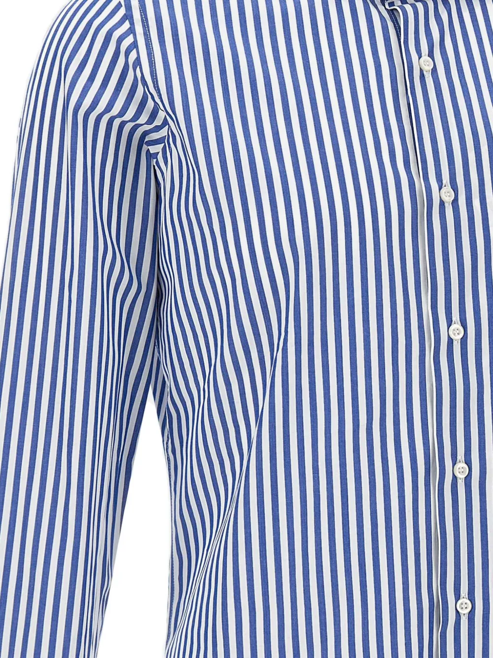 Marchesani Striped Button Shirt In Blue